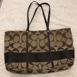 Brown Coach shoulder bag
